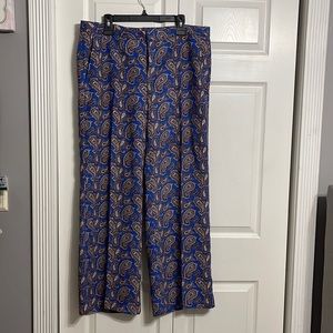 Banana Republic- fancy blue pattern pants